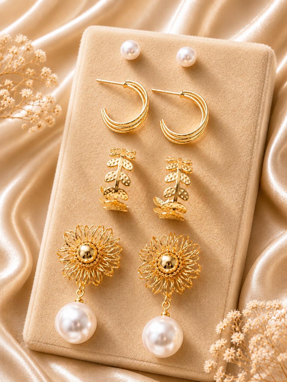 Earrings pair of four