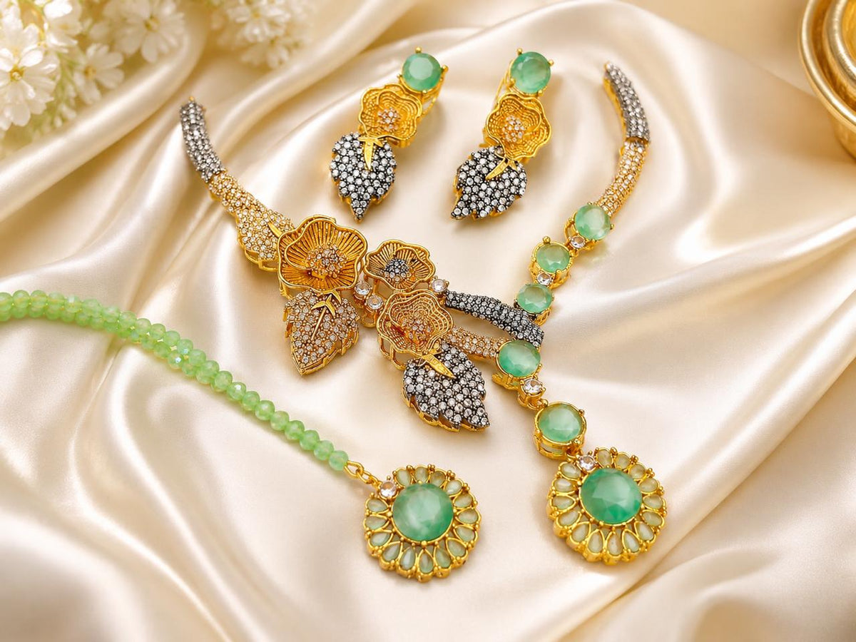Necklace Set In Real Stones